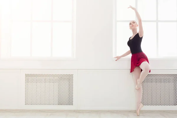 Hermosa bailarina de baile en punta — Foto de Stock