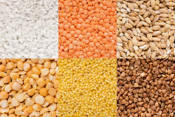 Collection of cereals and legumes — Stock Photo, Image