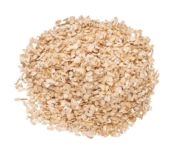 Heap of raw oat flakes isolated — Stock Photo, Image