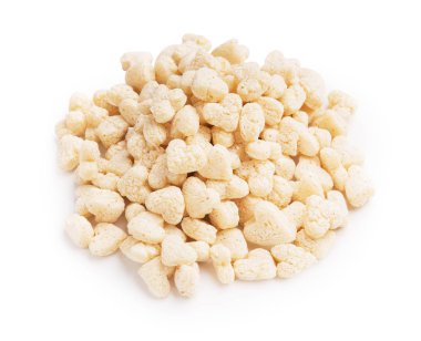 Yığın üzerinde beyaz izole Mısır kalplerin