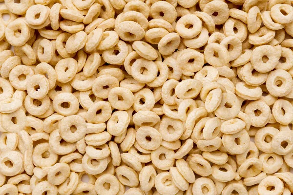 Sabroso fondo anillos de cereales blancos — Foto de Stock