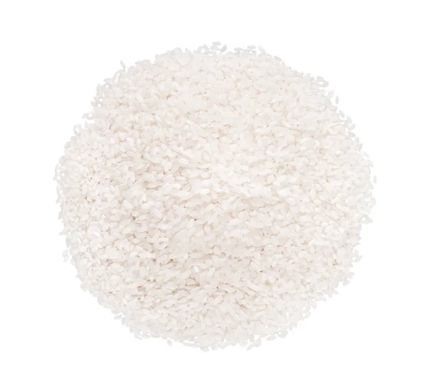 Montón de arroz blanco sin cocer aislado — Foto de Stock