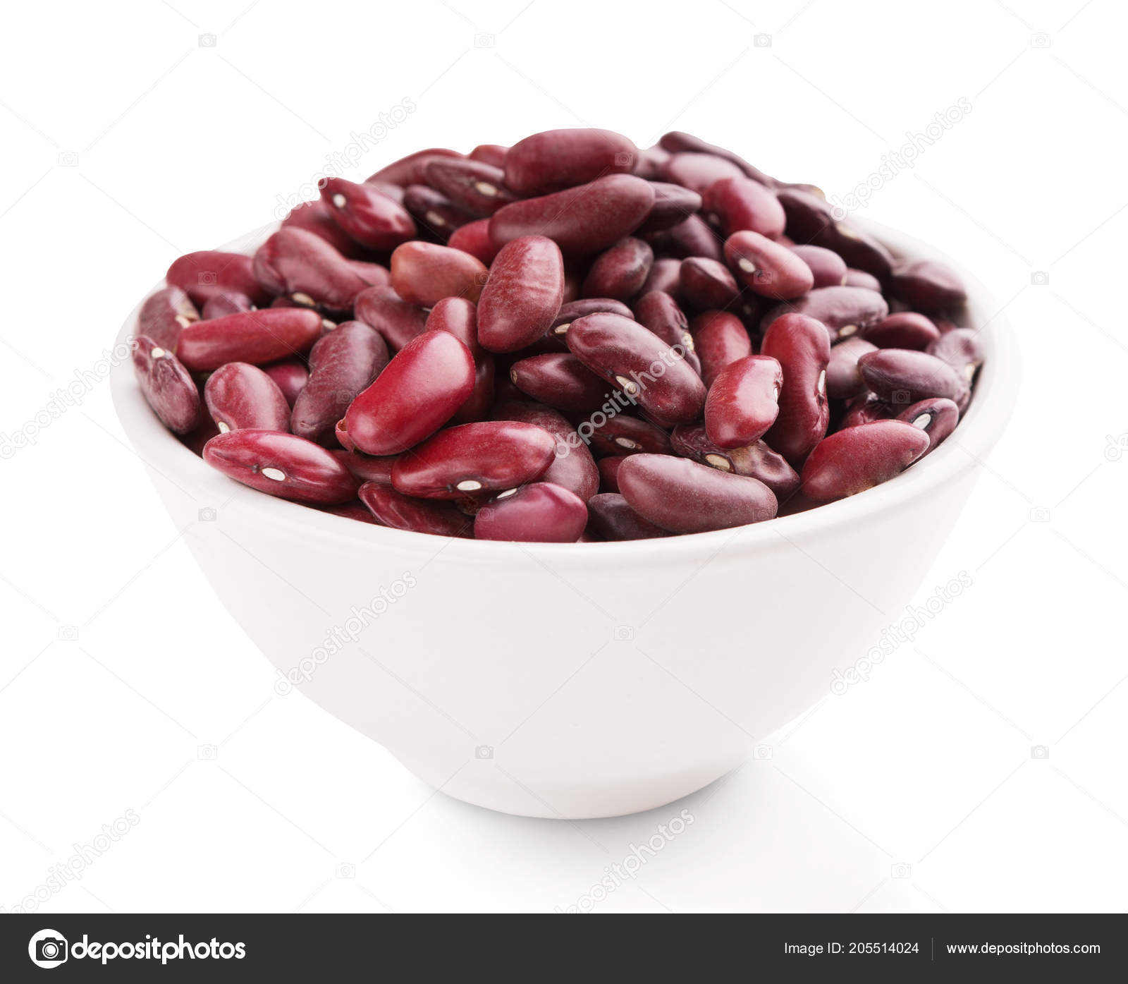 Red Kidney Beans In Bowl On White Background Stock Photo C Milkos 205514024