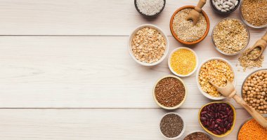 Tahıllar ve baklagiller ürün yelpazesine ahşap tablo