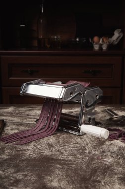 Ev yapımı fettuccine Makarna Makine Hazırlama