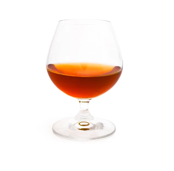 Wineglass with cognac isolated on white background — Stock Photo, Image
