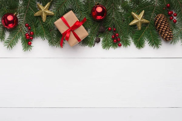Kerstmis of Nieuwjaar vakantie creatieve achtergrond — Stockfoto