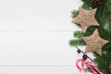 Noel arka plan ile yıldız vintage tarzı ve lolipop