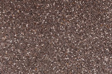 Chia arka plan. Tohum superfood, organik doku, portre
