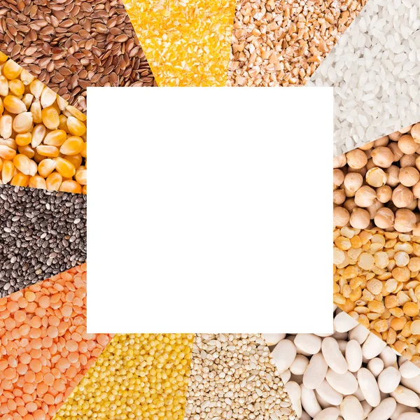 Mix from various beans with copy space — Stock Photo, Image