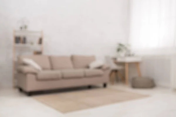 Rozmazaný obraz interiéru moderní obývací pokoj — Stock fotografie