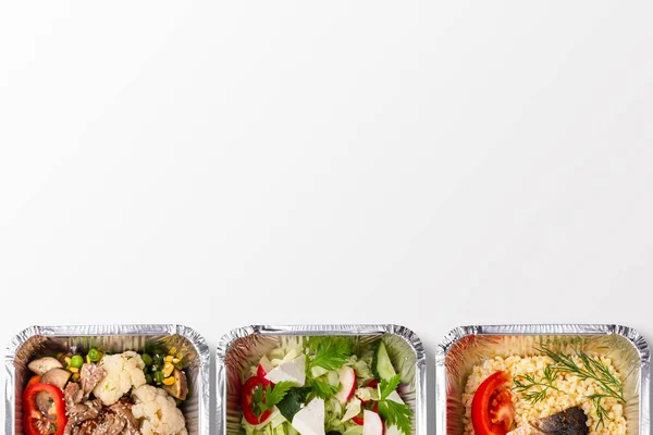 Válassza ki az ebédet - koncepció menü, felülnézet, makett, másol hely — Stock Fotó