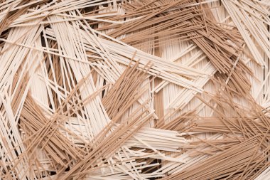 Ham erişte arka plan, kopya alanı karışımı