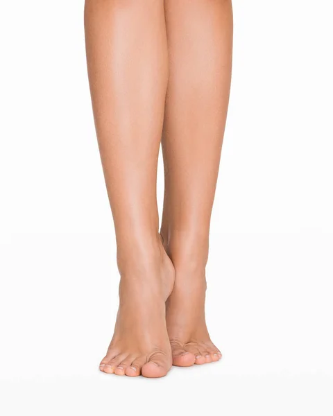 Perfect female legs isolated on white background — Stock Photo, Image