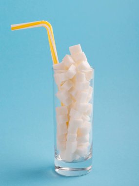 Şeker adet cam saman ile topaklar