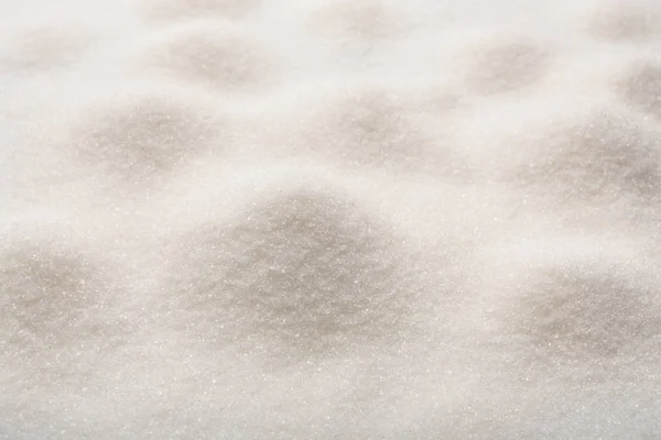 Textura de açúcar branco, fundo doce com espaço de cópia — Fotografia de Stock