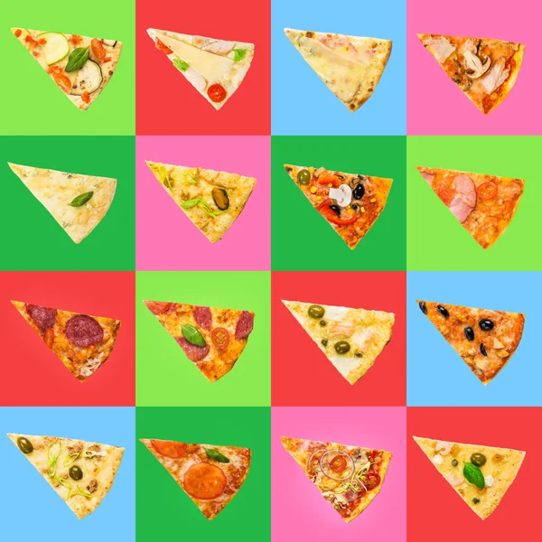 Pizza kesimleri, üstten görünüm kümesi