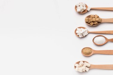 Beyaz arka plan en iyi görünümde ayarlamak şeker varyasyon