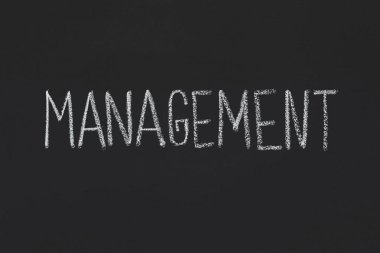 Blackboard el yazısı yönetimi metin, liderlik kavramı ile.