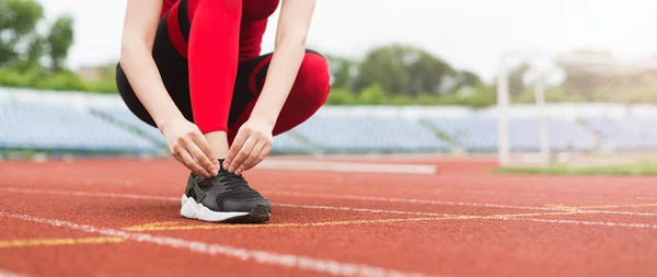 Szykując się do koncepcji do joggingu, kopiować miejsca — Zdjęcie stockowe