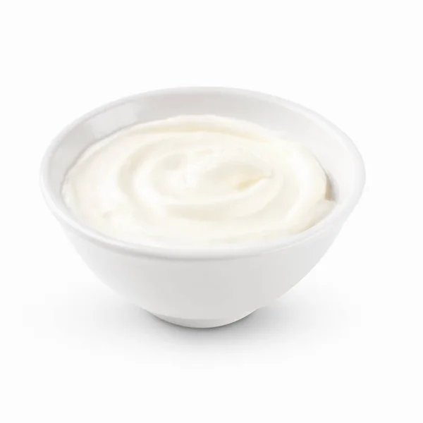 Bowl of sour cream — Stock Photo, Image