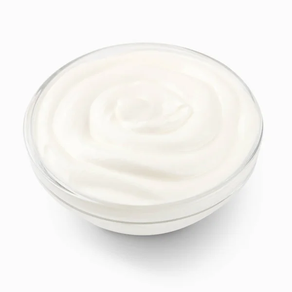 Bowl of greek yogurt — Stock Photo, Image