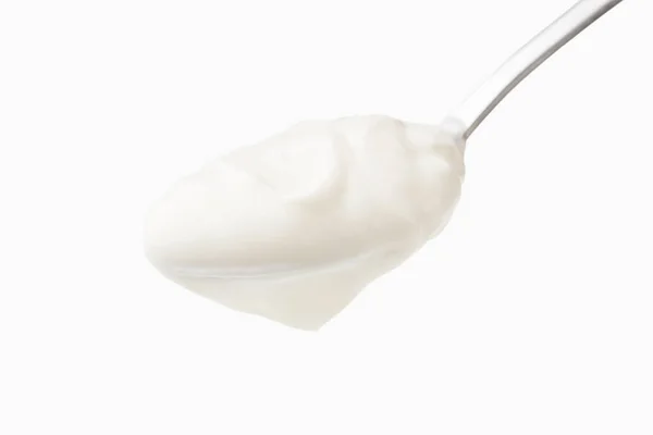 Cuchara completa de yougurt — Foto de Stock