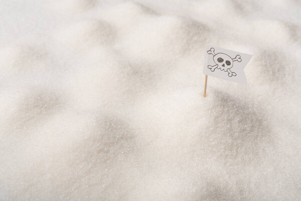 Проблема потребления сахара, флаг Веселый Роджер как символ
