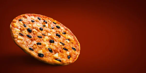 Conceito de pizza vegetariana — Fotografia de Stock