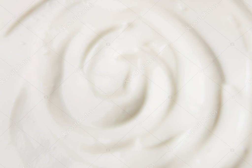 Sour cream texture, top view