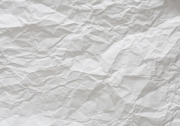 Beyaz buruşmuş kağıt arkaplan dokusu — Stok fotoğraf