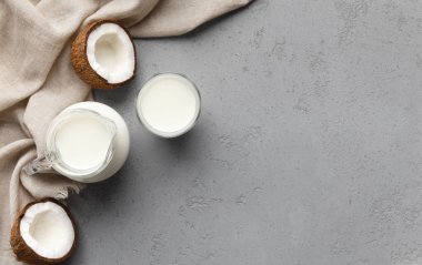 Hindistan cevizi ve coco süt kompozisyonu