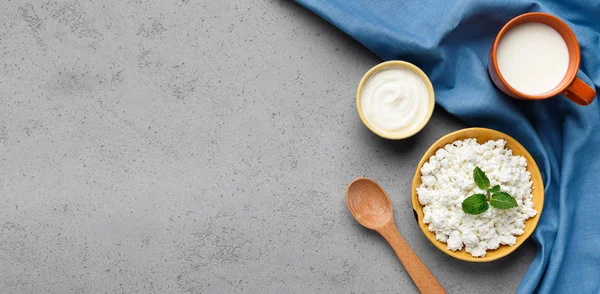 Taze ev yapımı süt ürünleri kavramı