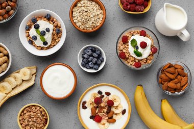 Sağlıklı kahvaltı kavramı seçmek