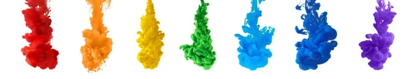 Splash set met abstracte regenboog kleuren — Stockfoto