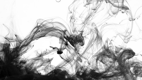 Abstract black stains on white background
