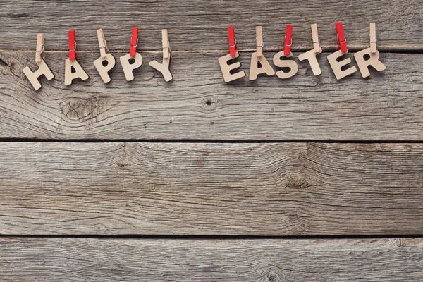 Easter greetings hanging on the rope — Stock Photo, Image