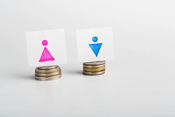 Igualdade de remuneração entre homens e mulheres — Fotografia de Stock