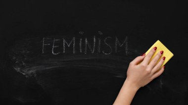 Kara tahta, feminizm söylememle temizlik kadın panorama