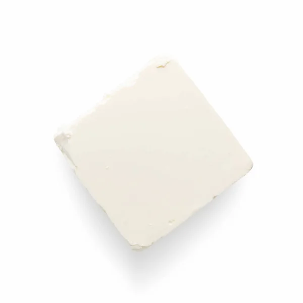 Greek feta cube on white — Stock Photo, Image