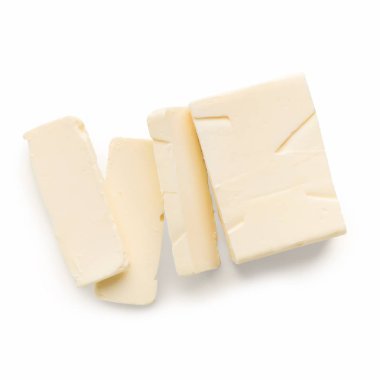 Beyaz üzerine tereyağı parçası