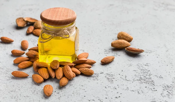 Almond oil for beauty and care concept
