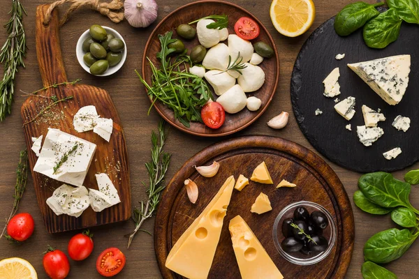Composición de la variedad de queso — Foto de Stock