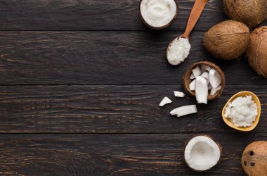 Organik hindistan cevizi konsepti