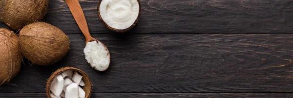 Konzept für frische Kokosnussprodukte — Stockfoto