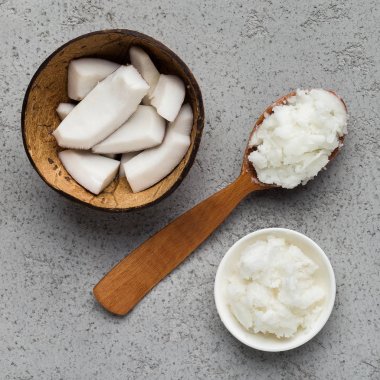 Günlük mutfak konseptinde hindistan cevizi