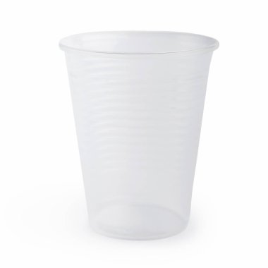 Beyaz üzerine plastik bardak.
