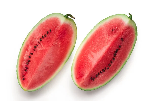 Fresh ripe cut watermelon on white background — Stock Photo, Image