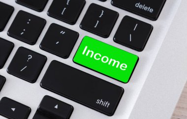 Yeşil bilgisayar klavye düğmesi gelir kelime