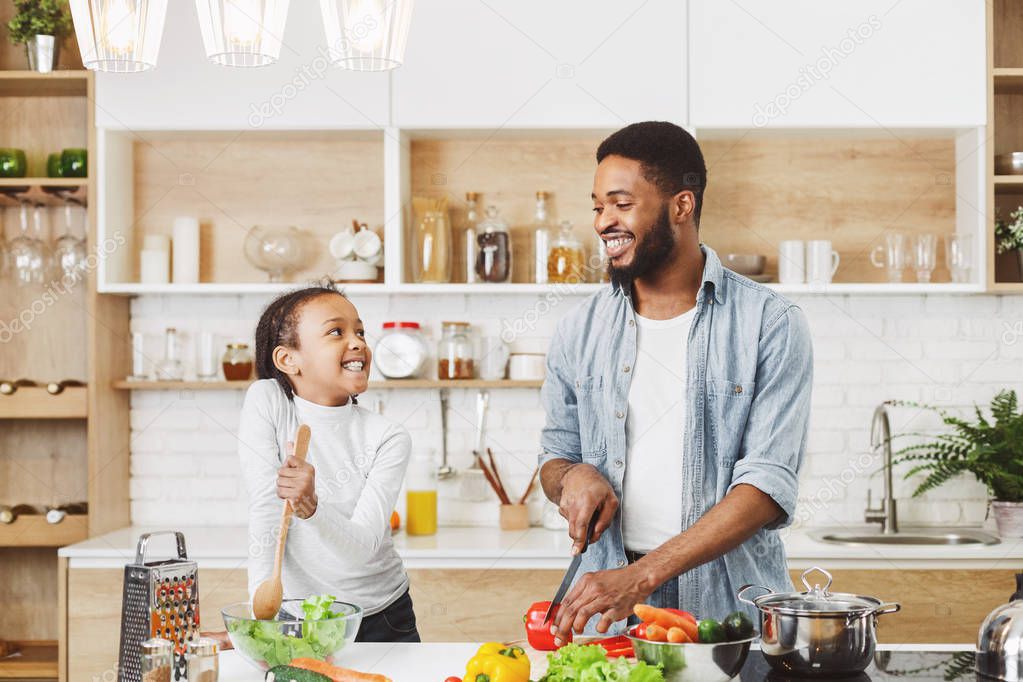 Cooking dinner for mother concept